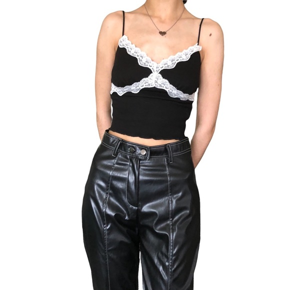 Prettylittlethings faux-leather Biker Straight-leg Pants - Picture 5 of 7